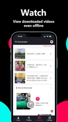 Video Downloader for TK android App screenshot 1